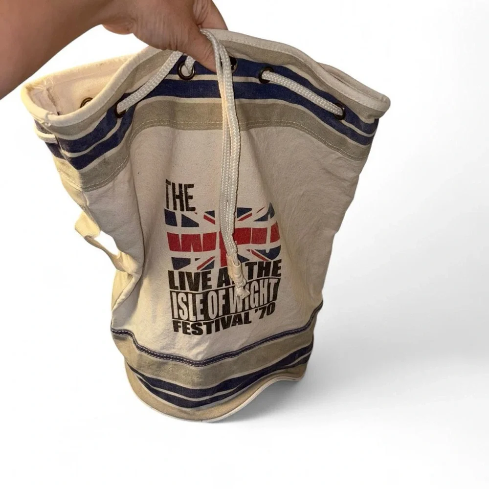 The WHO Isle of Wight festival 1970 Canvas Tote Bag with Festival Print